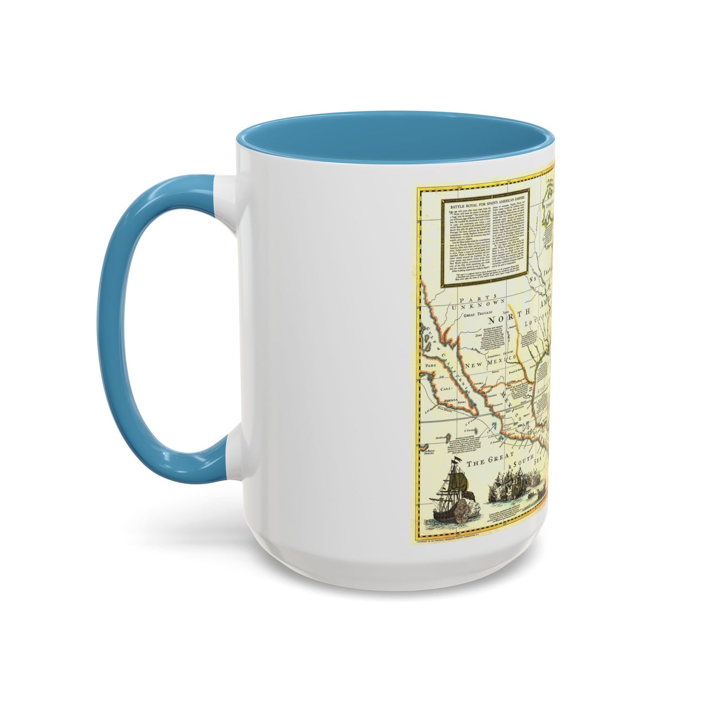 North America - Colonization and Trade (1977) (Map) Accent Coffee Mug