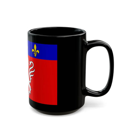 Flag of Grand Lyon France 2 - Black Coffee Mug-Go Mug Yourself