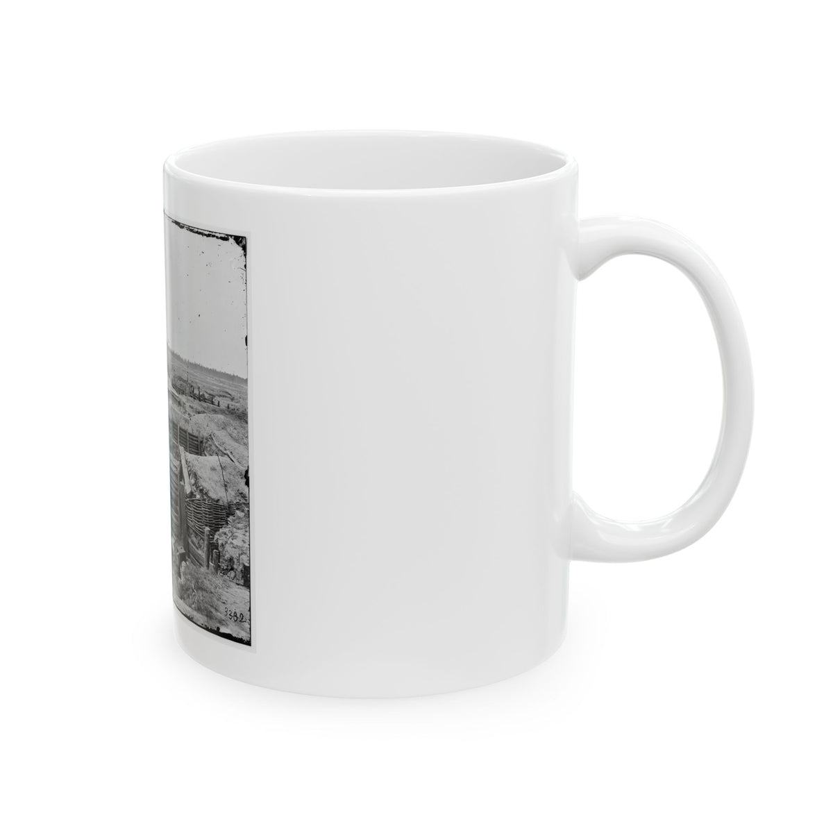 Petersburg, Va. Confederate Fortifications With Chevaux-De-Frise Beyond (U.S. Civil War) White Coffee Mug