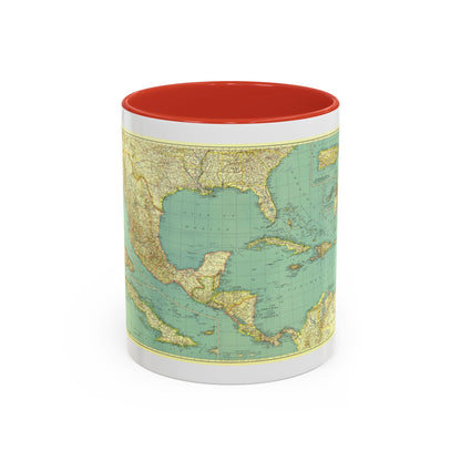 Central America and the West Indies (1934) (Map) Accent Coffee Mug