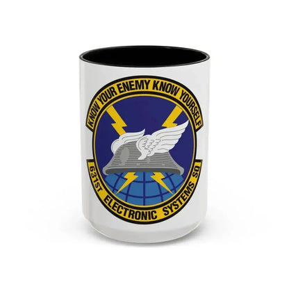 631st Electronic Systems Squadron (U.S. Air Force) Accent Coffee Mug 15oz Black - Go Mug Yourself