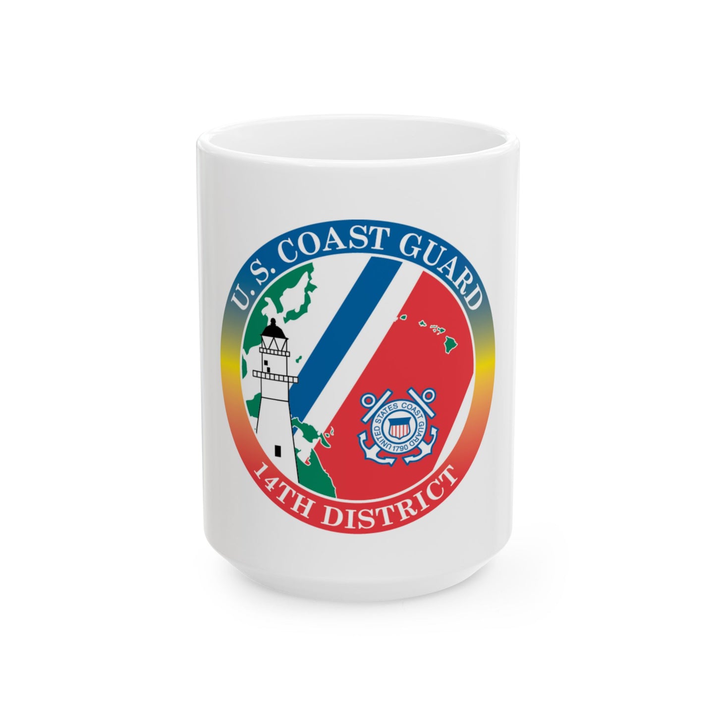 14th CG District (U.S. Coast Guard) White Coffee Mug