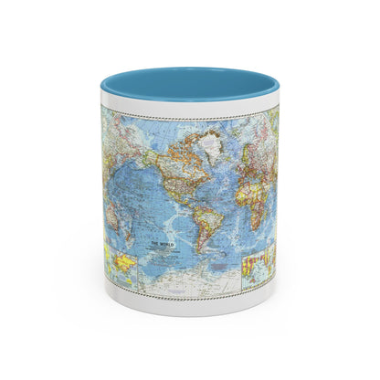 World Map (1960) (Map) Accent Coffee Mug