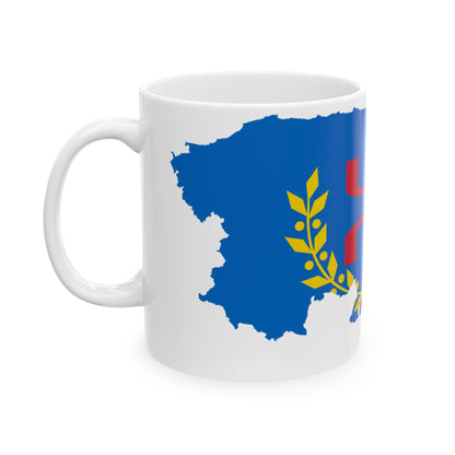 Flag map of MAK (Algeria) White Coffee Mug