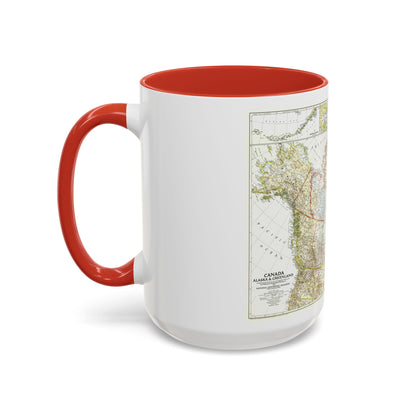 North America - Canada, Alaska, Greenland (1947) (Map) Accent Coffee Mug