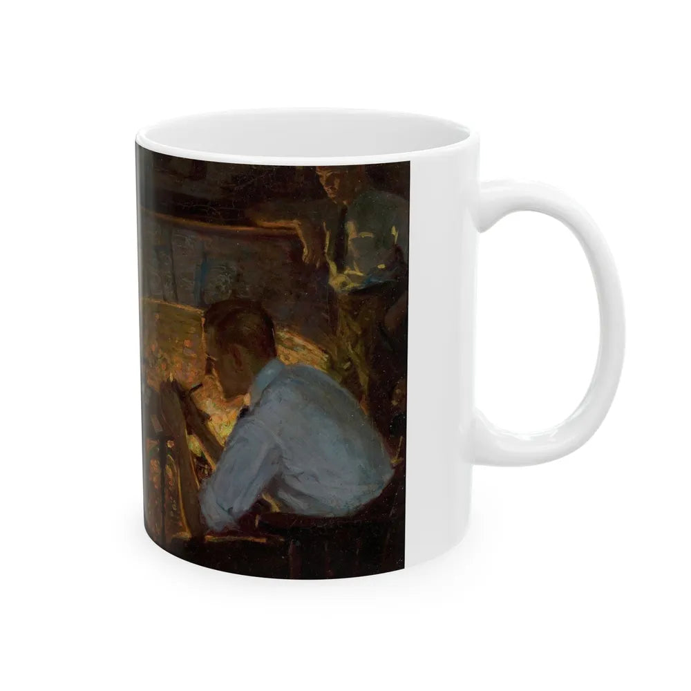 Card Players - White Coffee Mug-Go Mug Yourself