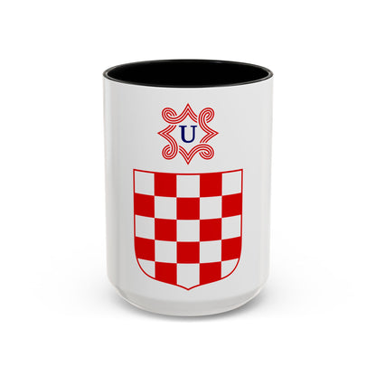 Coat of arms of the Independent State of Croatia - Accent Coffee Mug