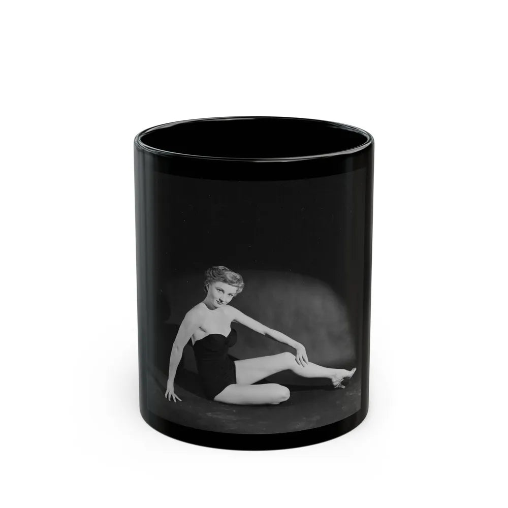 Carol Ohmart #28 (Vintage Female Icon) Black Coffee Mug-11oz-Go Mug Yourself