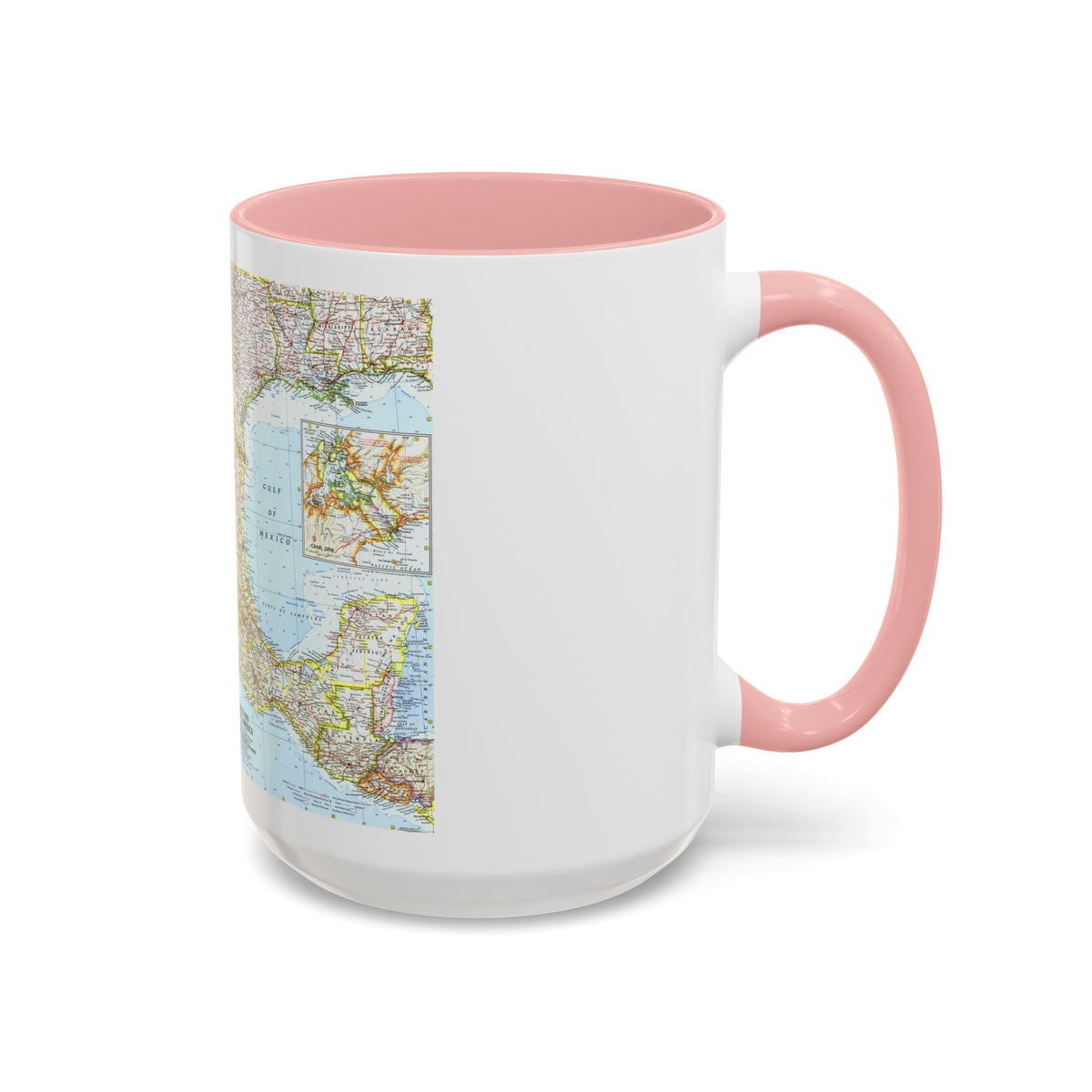 Central America - Mexico (1961) (Map) Accent Coffee Mug