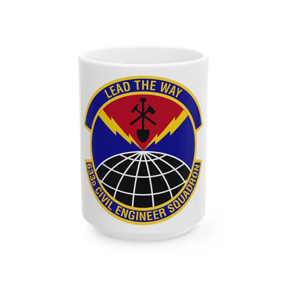 633d Civil Engineer Squadron (U.S. Air Force) White Coffee Mug-15oz-Go Mug Yourself