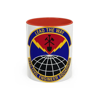 633d Civil Engineer Squadron (U.S. Air Force) Accent Coffee Mug 11oz Red - Go Mug Yourself