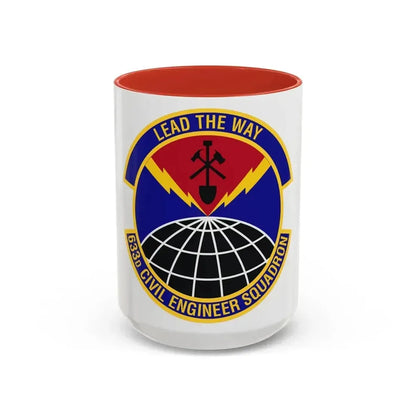 633d Civil Engineer Squadron (U.S. Air Force) Accent Coffee Mug 15oz Red - Go Mug Yourself
