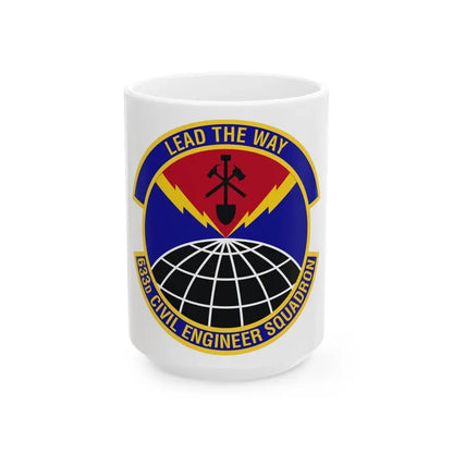 633d Civil Engineer Squadron (U.S. Air Force) White Coffee Mug 15oz - Go Mug Yourself