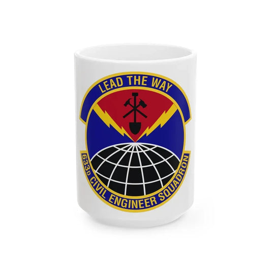 633d Civil Engineer Squadron (U.S. Air Force) White Coffee Mug 15oz - Go Mug Yourself