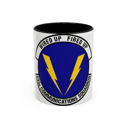 633d Communications Squadron (U.S. Air Force) Accent Coffee Mug 11oz Black - Go Mug Yourself