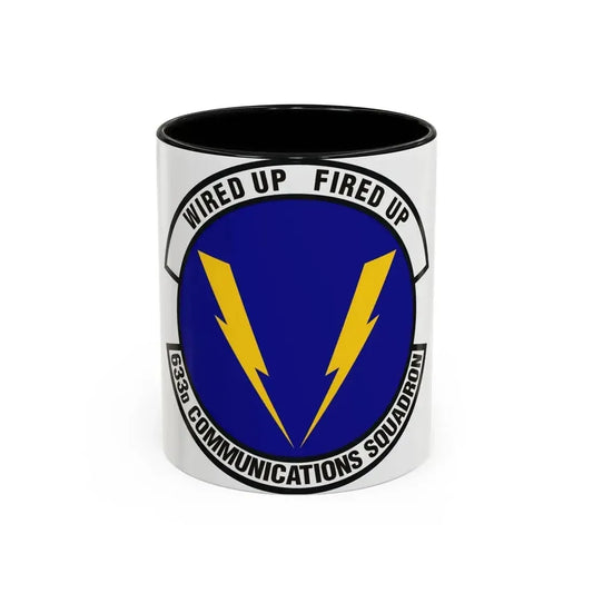 633d Communications Squadron (U.S. Air Force) Accent Coffee Mug 11oz Black - Go Mug Yourself