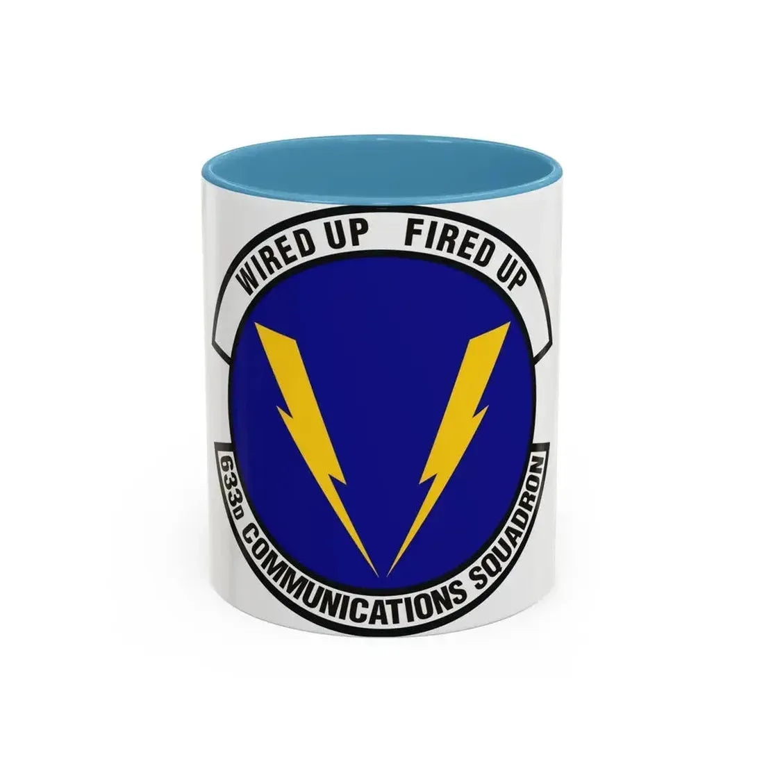 633d Communications Squadron (U.S. Air Force) Accent Coffee Mug 11oz Light Blue - Go Mug Yourself