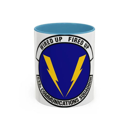633d Communications Squadron (U.S. Air Force) Accent Coffee Mug 11oz Light Blue - Go Mug Yourself