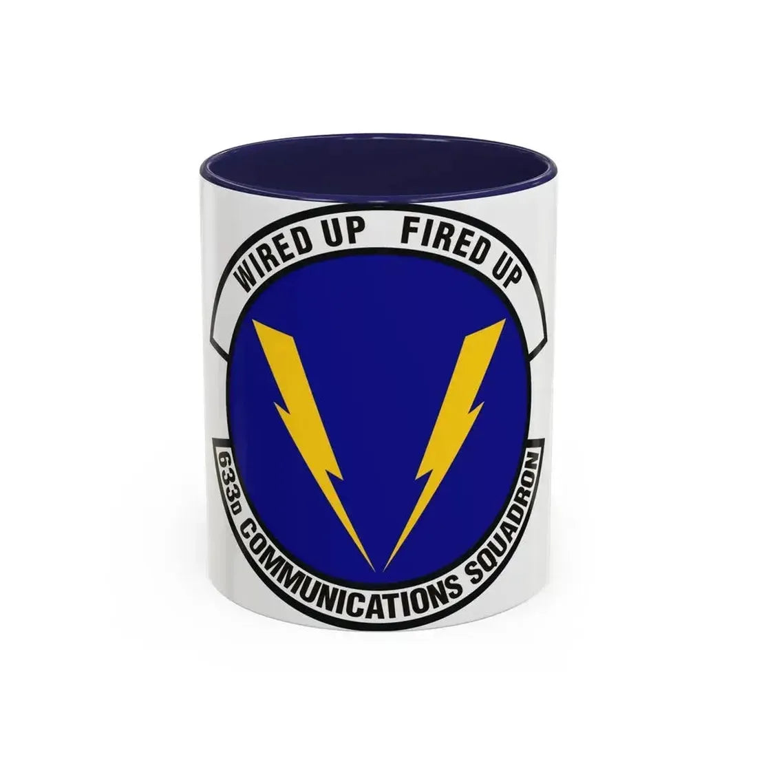 633d Communications Squadron (U.S. Air Force) Accent Coffee Mug 11oz Navy - Go Mug Yourself