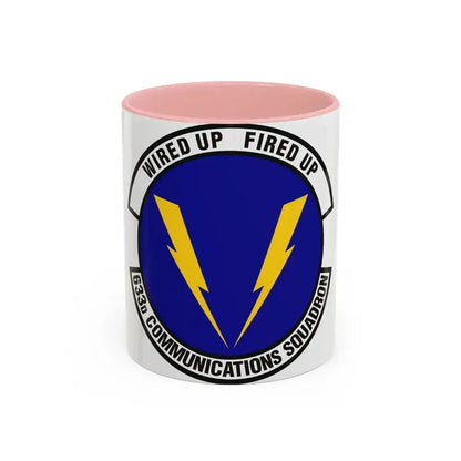 633d Communications Squadron (U.S. Air Force) Accent Coffee Mug 11oz Pink - Go Mug Yourself
