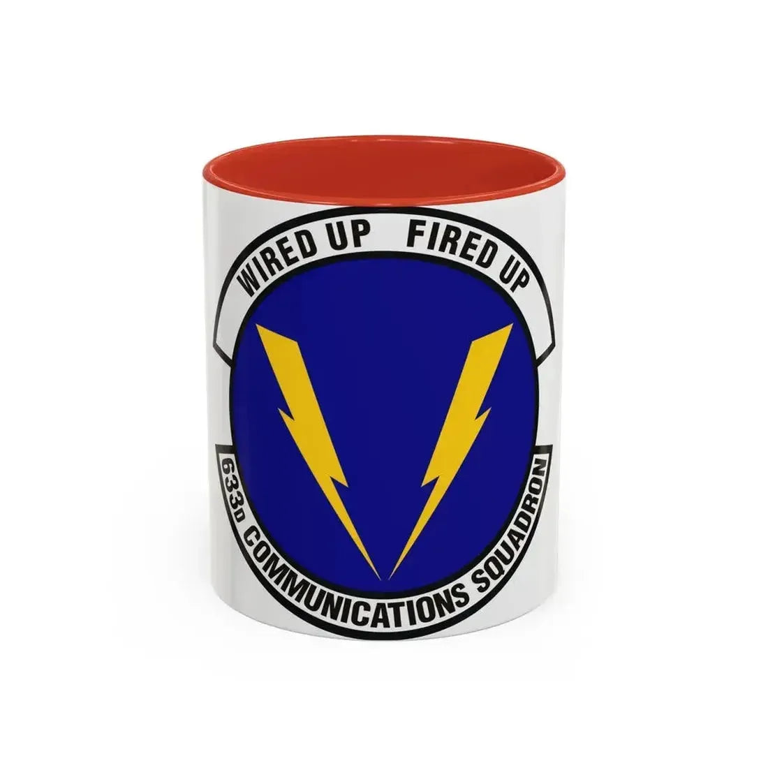 633d Communications Squadron (U.S. Air Force) Accent Coffee Mug 11oz Red - Go Mug Yourself