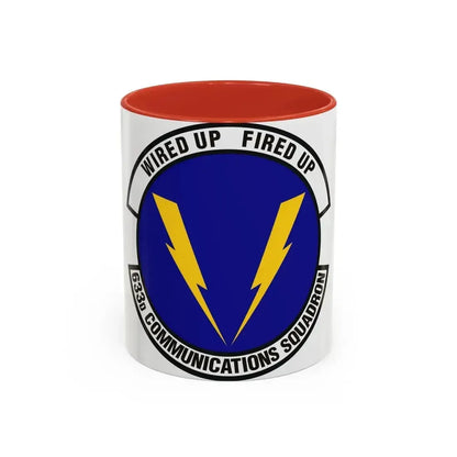 633d Communications Squadron (U.S. Air Force) Accent Coffee Mug 11oz Red - Go Mug Yourself
