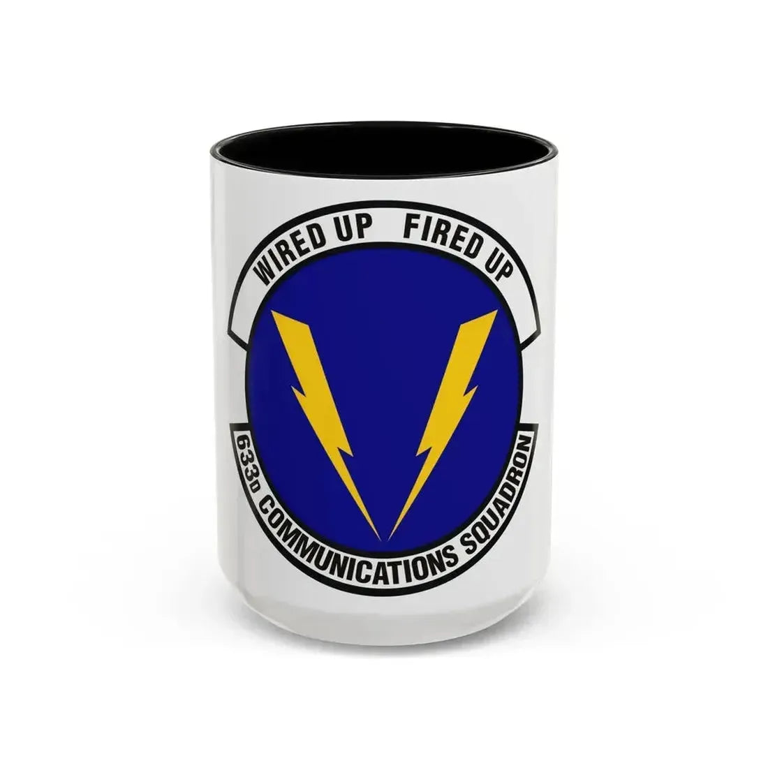 633d Communications Squadron (U.S. Air Force) Accent Coffee Mug 15oz Black - Go Mug Yourself