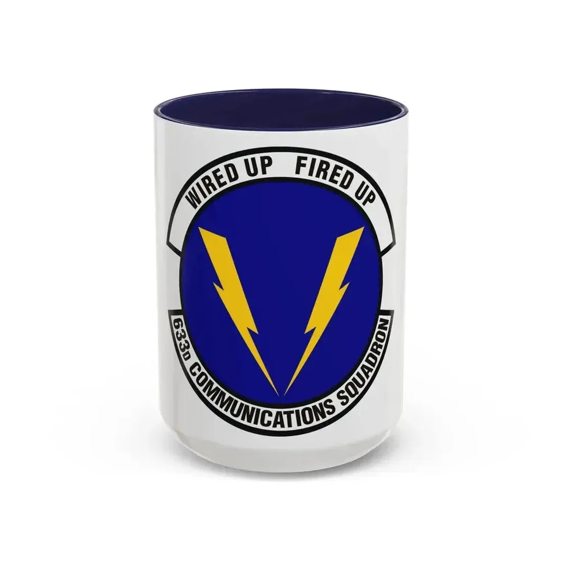 633d Communications Squadron (U.S. Air Force) Accent Coffee Mug 15oz Navy - Go Mug Yourself