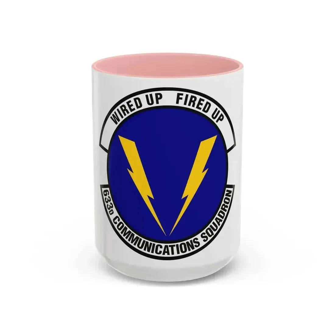 633d Communications Squadron (U.S. Air Force) Accent Coffee Mug 15oz Pink - Go Mug Yourself