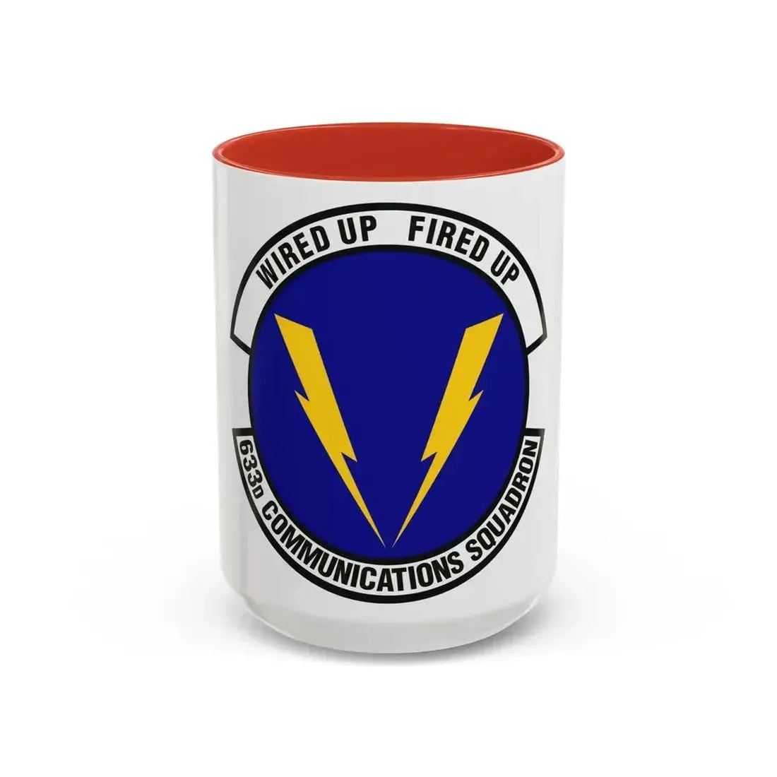 633d Communications Squadron (U.S. Air Force) Accent Coffee Mug 15oz Red - Go Mug Yourself