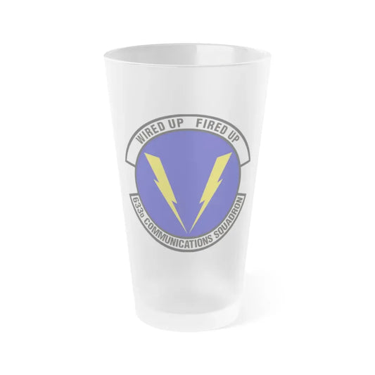 633d Communications Squadron (U.S. Air Force) Frosted Pint Glass 16oz Default Title - Go Mug Yourself