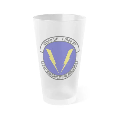 633d Communications Squadron (U.S. Air Force) Frosted Pint Glass 16oz Default Title - Go Mug Yourself