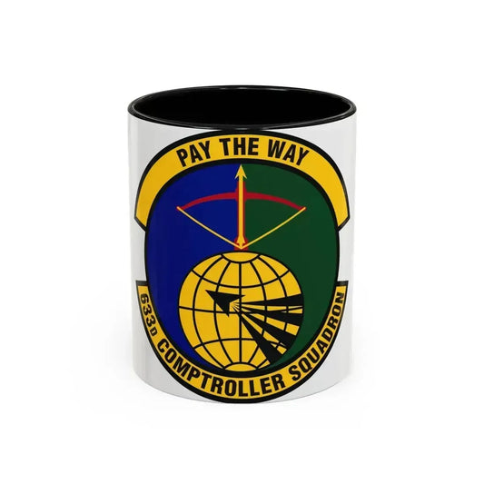 633d Comptroller Squadron (U.S. Air Force) Accent Coffee Mug 11oz Black - Go Mug Yourself