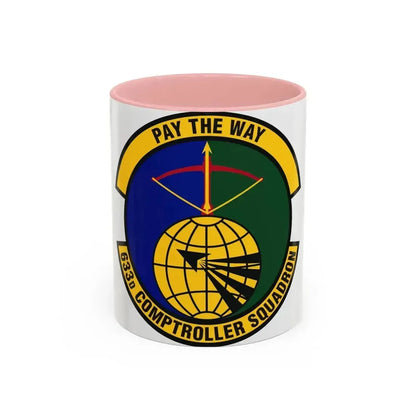 633d Comptroller Squadron (U.S. Air Force) Accent Coffee Mug 11oz Pink - Go Mug Yourself