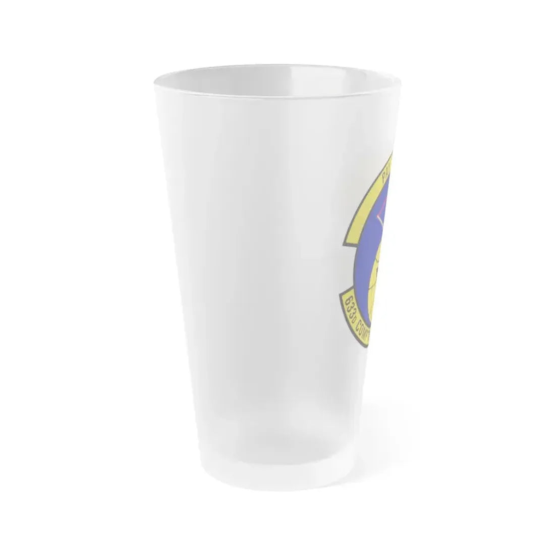 633d Comptroller Squadron (U.S. Air Force) Frosted Pint Glass 16oz - Go Mug Yourself