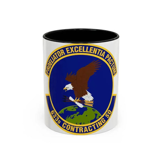 633d Contracting Squadron (U.S. Air Force) Accent Coffee Mug 11oz Black - Go Mug Yourself