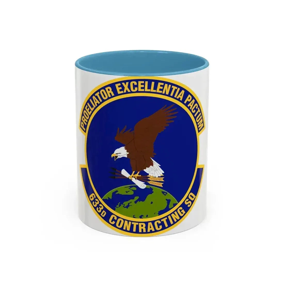 633d Contracting Squadron (U.S. Air Force) Accent Coffee Mug 11oz Light Blue - Go Mug Yourself
