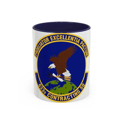 633d Contracting Squadron (U.S. Air Force) Accent Coffee Mug 11oz Navy - Go Mug Yourself