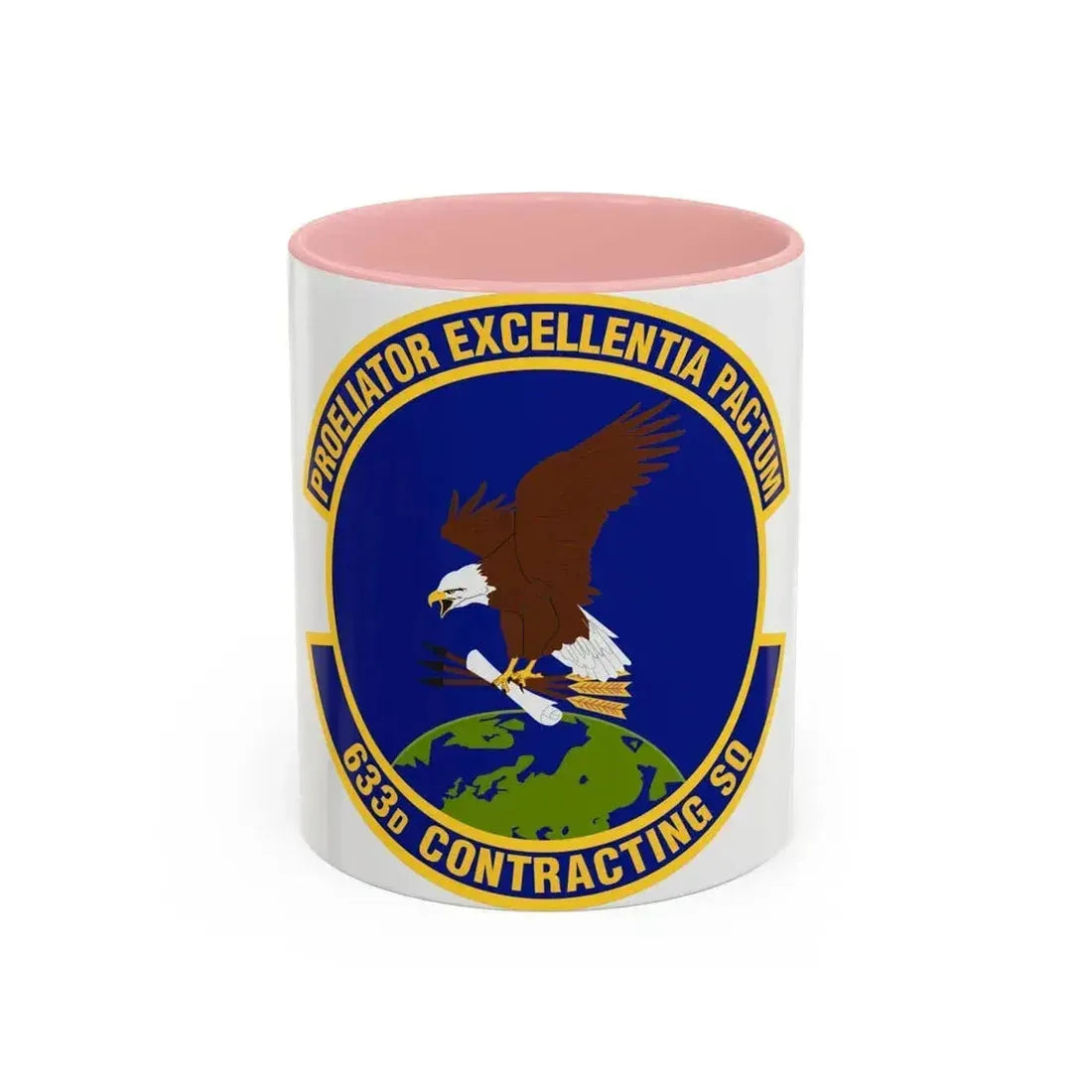 633d Contracting Squadron (U.S. Air Force) Accent Coffee Mug 11oz Pink - Go Mug Yourself