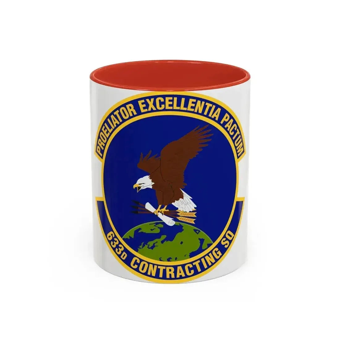 633d Contracting Squadron (U.S. Air Force) Accent Coffee Mug 11oz Red - Go Mug Yourself
