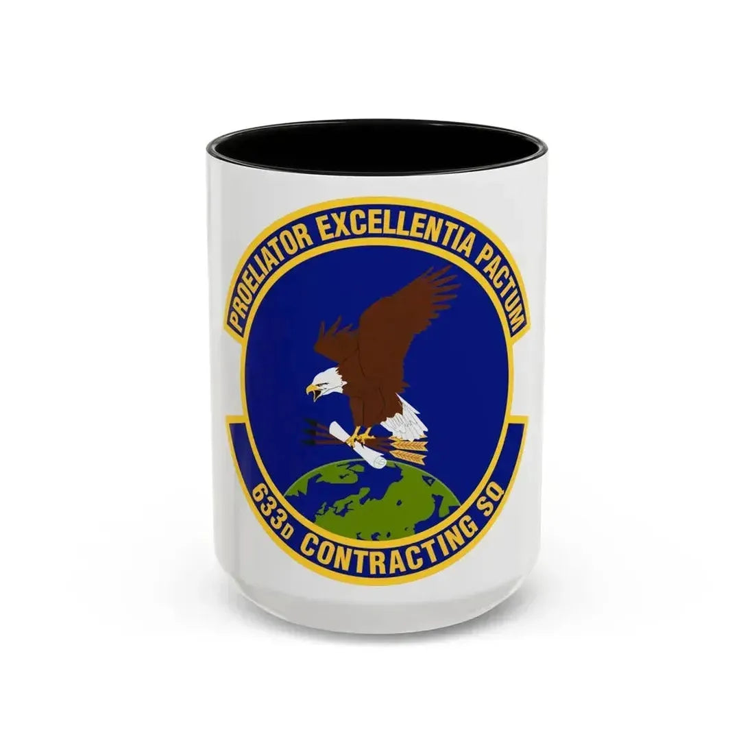 633d Contracting Squadron (U.S. Air Force) Accent Coffee Mug 15oz Black - Go Mug Yourself