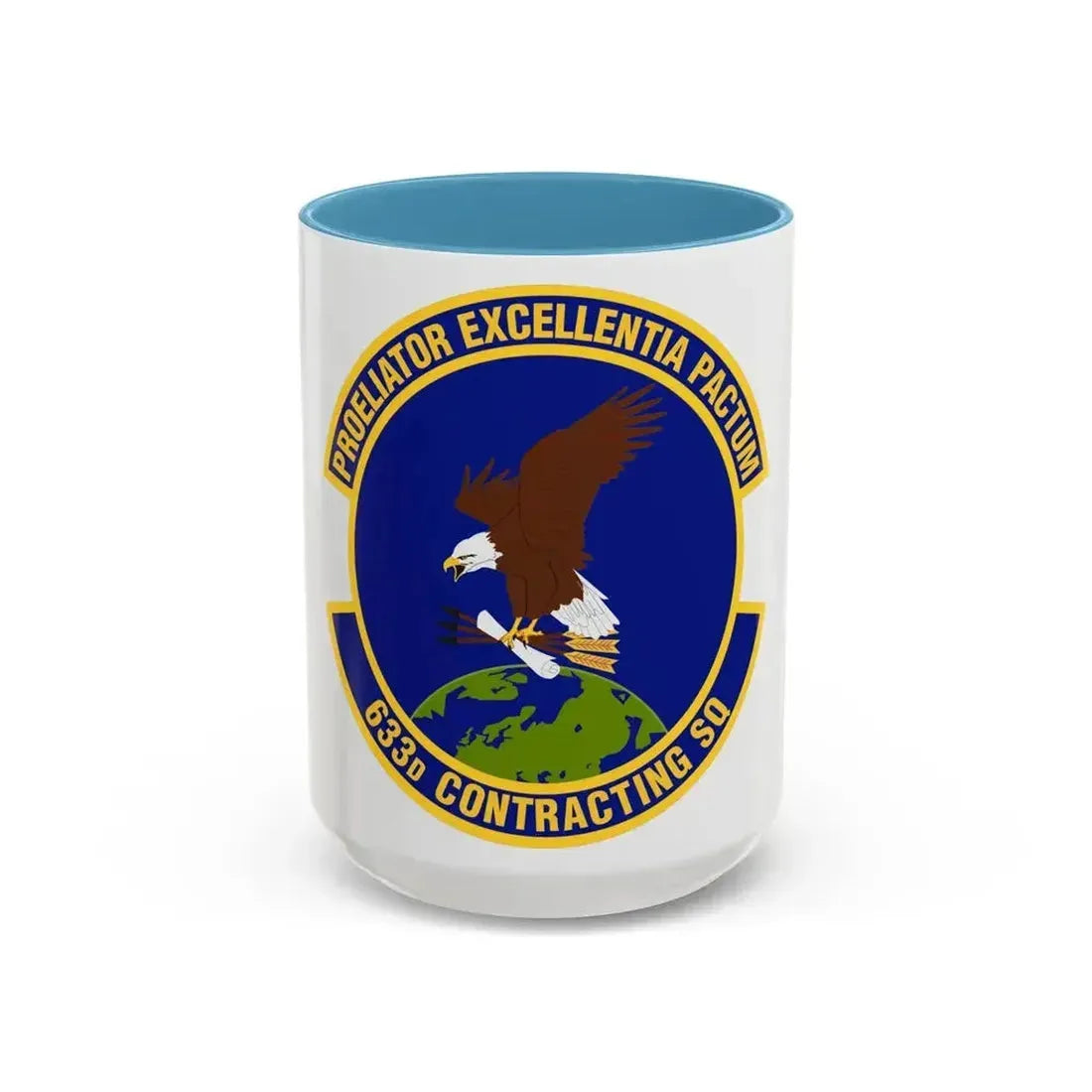 633d Contracting Squadron (U.S. Air Force) Accent Coffee Mug 15oz Light Blue - Go Mug Yourself