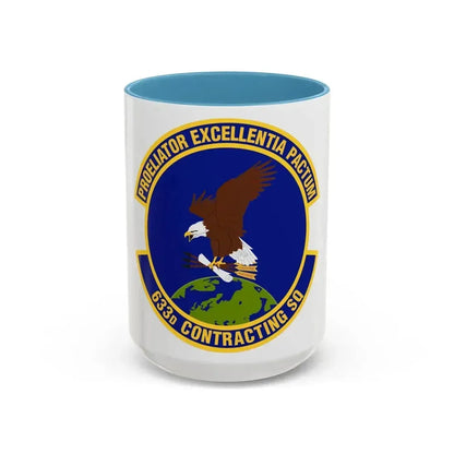 633d Contracting Squadron (U.S. Air Force) Accent Coffee Mug 15oz Light Blue - Go Mug Yourself