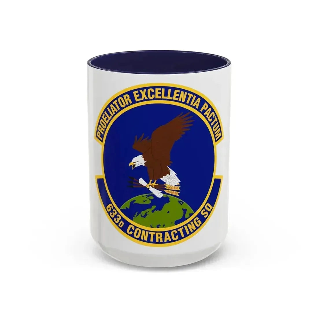 633d Contracting Squadron (U.S. Air Force) Accent Coffee Mug 15oz Navy - Go Mug Yourself