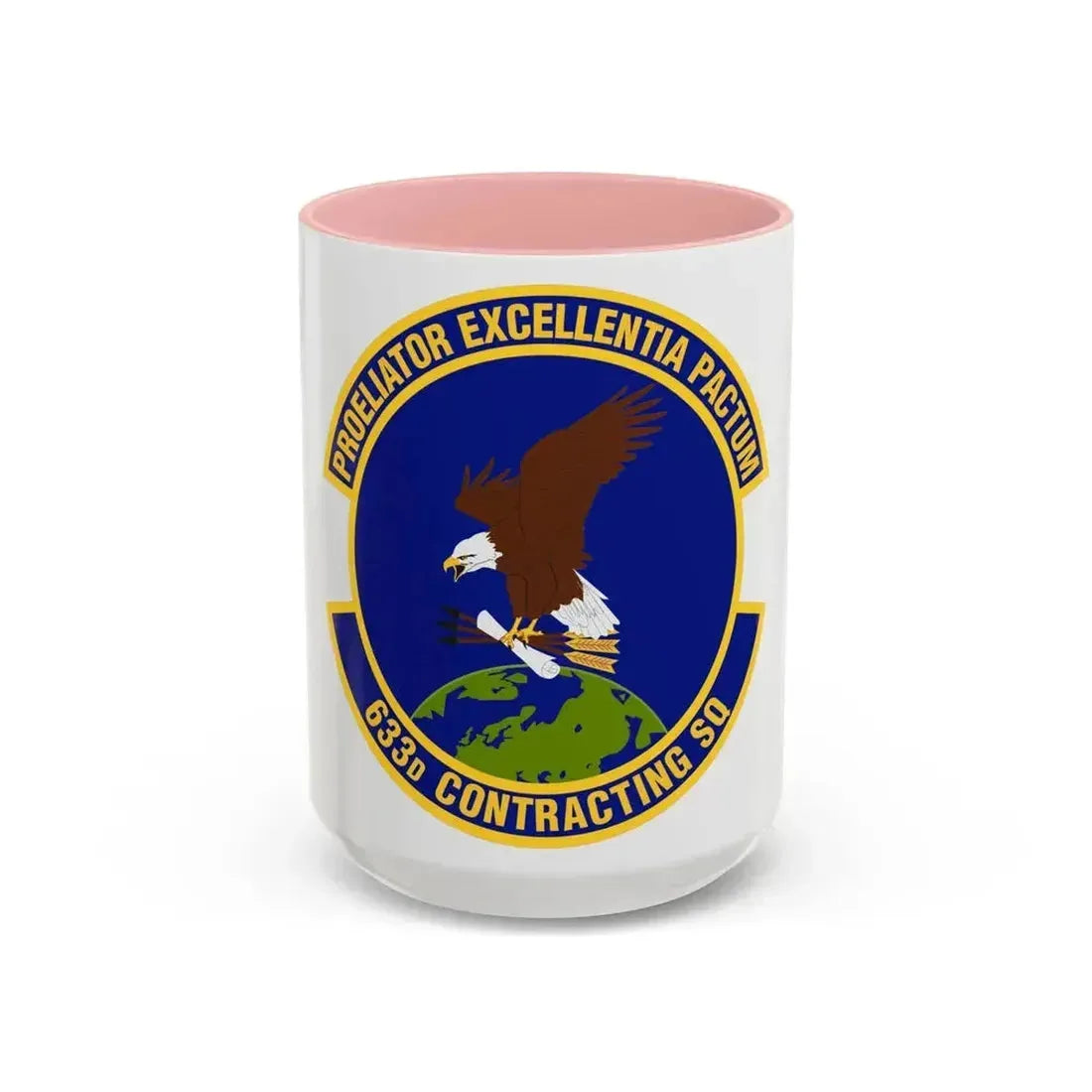 633d Contracting Squadron (U.S. Air Force) Accent Coffee Mug 15oz Pink - Go Mug Yourself