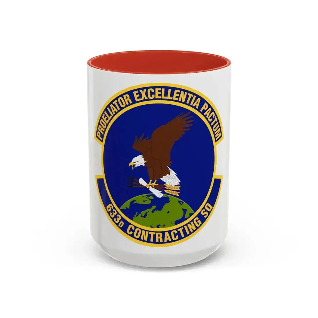 633d Contracting Squadron (U.S. Air Force) Accent Coffee Mug 15oz Red - Go Mug Yourself