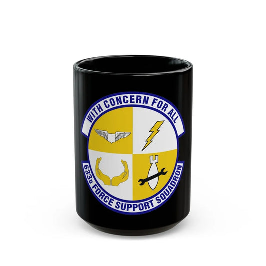 633d Force Support Squadron (U.S. Air Force) Black Coffee Mug-15oz-Go Mug Yourself