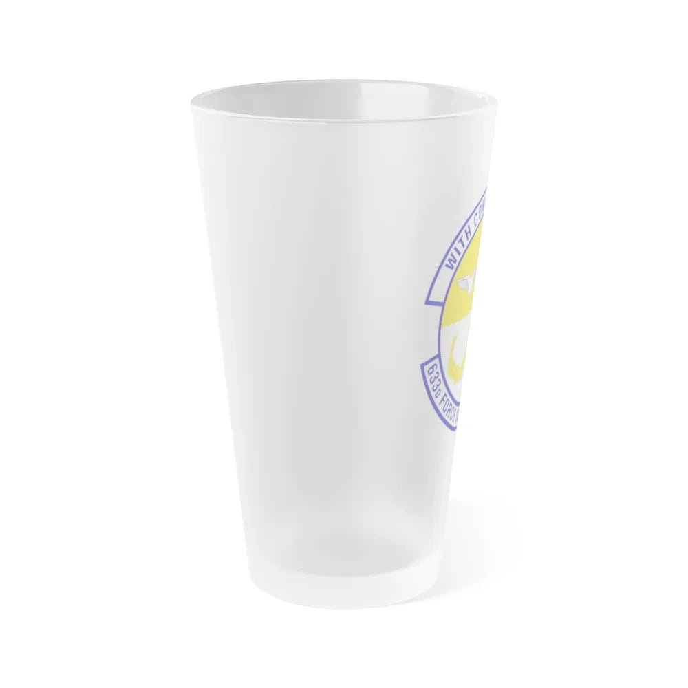 633d Force Support Squadron (U.S. Air Force) Frosted Pint Glass 16oz-Go Mug Yourself