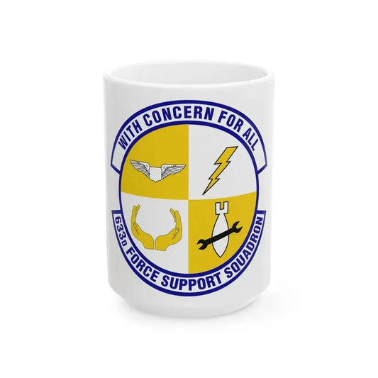 633d Force Support Squadron (U.S. Air Force) White Coffee Mug 15oz - Go Mug Yourself