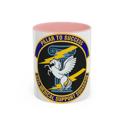 633d Medical Support Squadron (U.S. Air Force) Accent Coffee Mug 11oz Pink - Go Mug Yourself